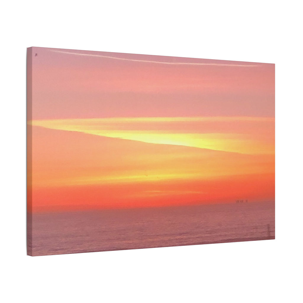 Ventura Sunset Satin Canvas — Stretched Beach Wall Art