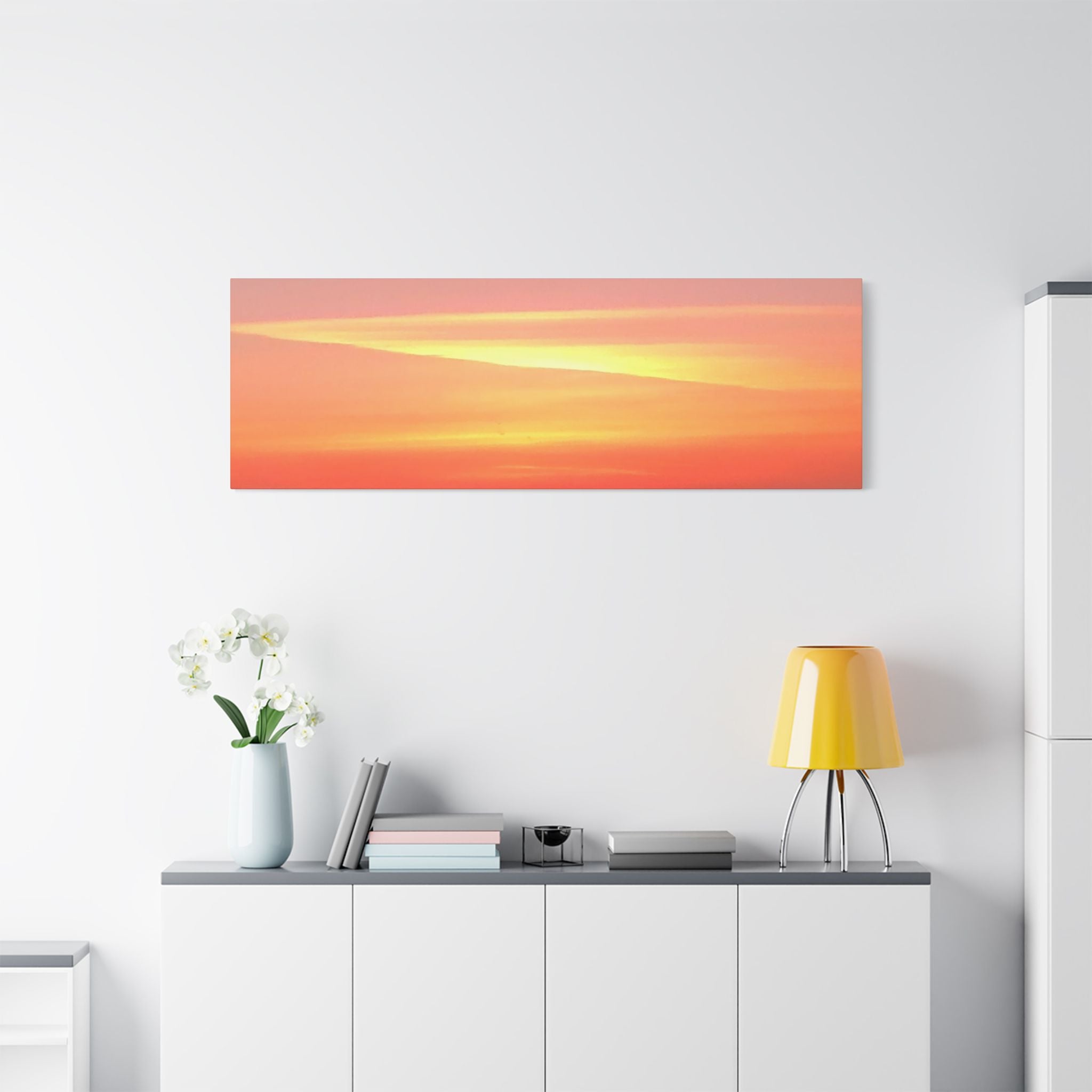 Ventura Sunset Satin Canvas — Stretched Beach Wall Art
