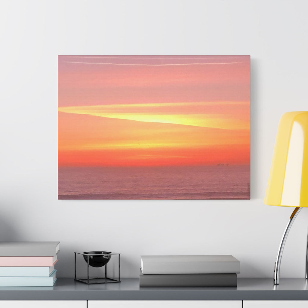 Ventura Sunset Satin Canvas — Stretched Beach Wall Art