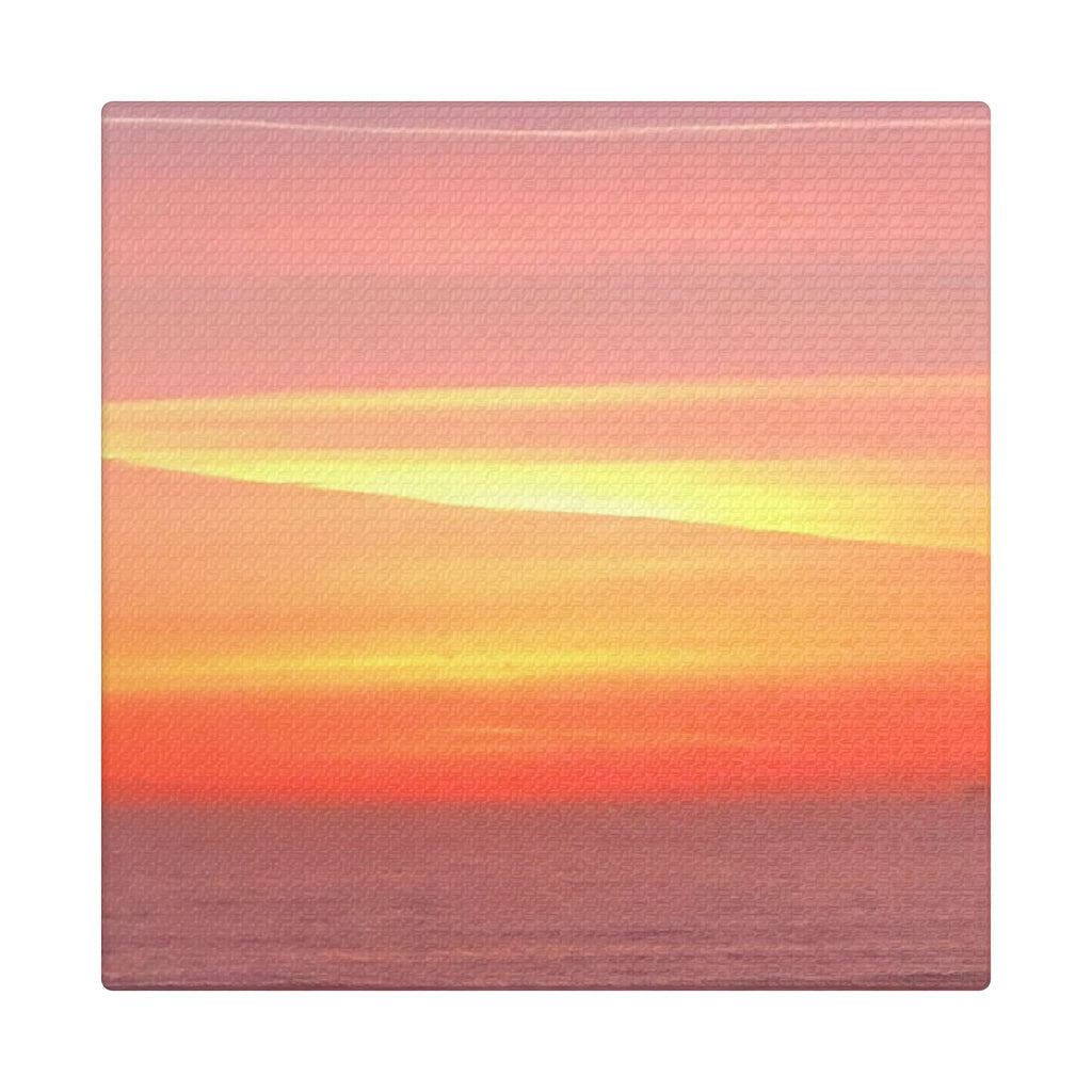 Ventura Sunset Satin Canvas — Stretched Beach Wall Art