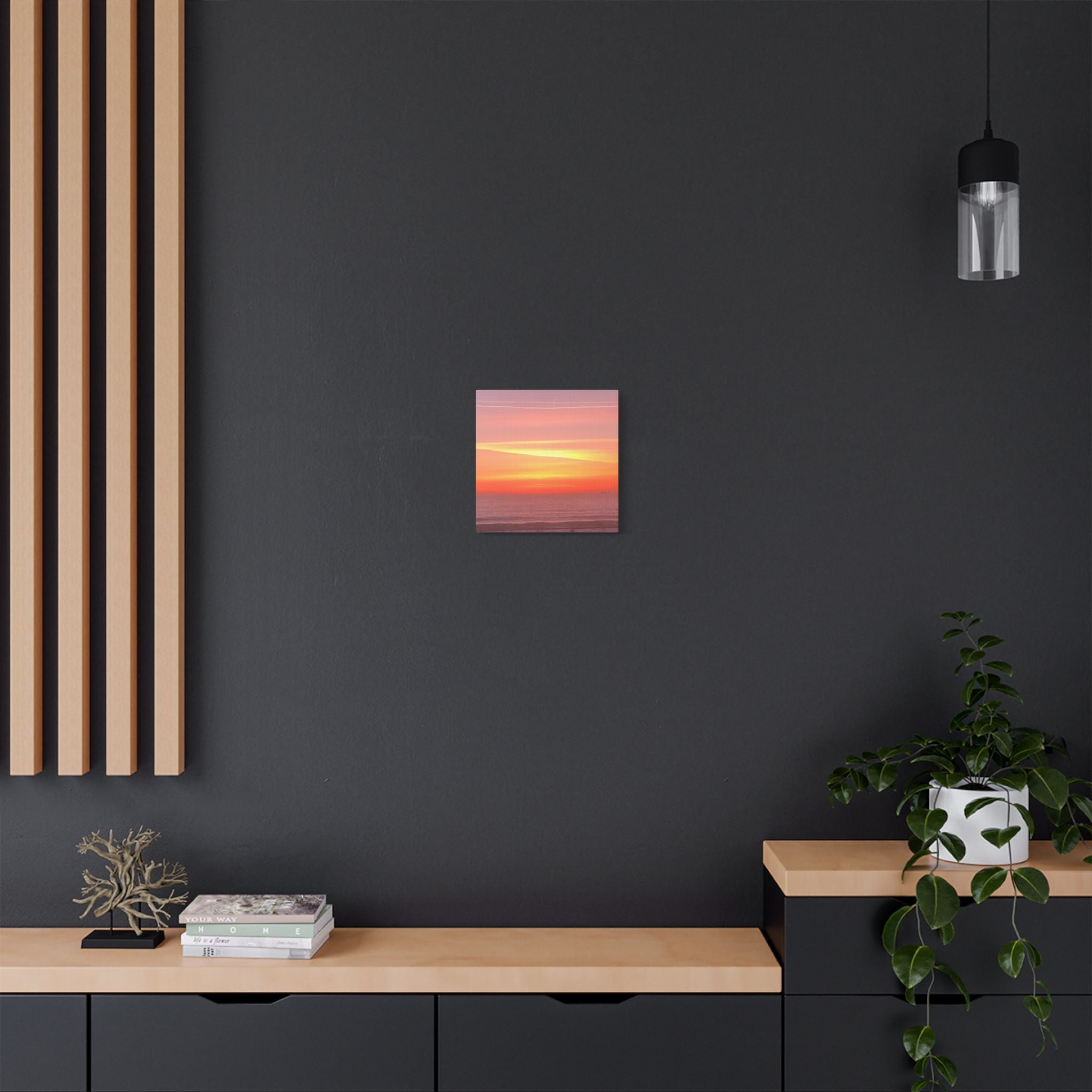 Ventura Sunset Satin Canvas — Stretched Beach Wall Art