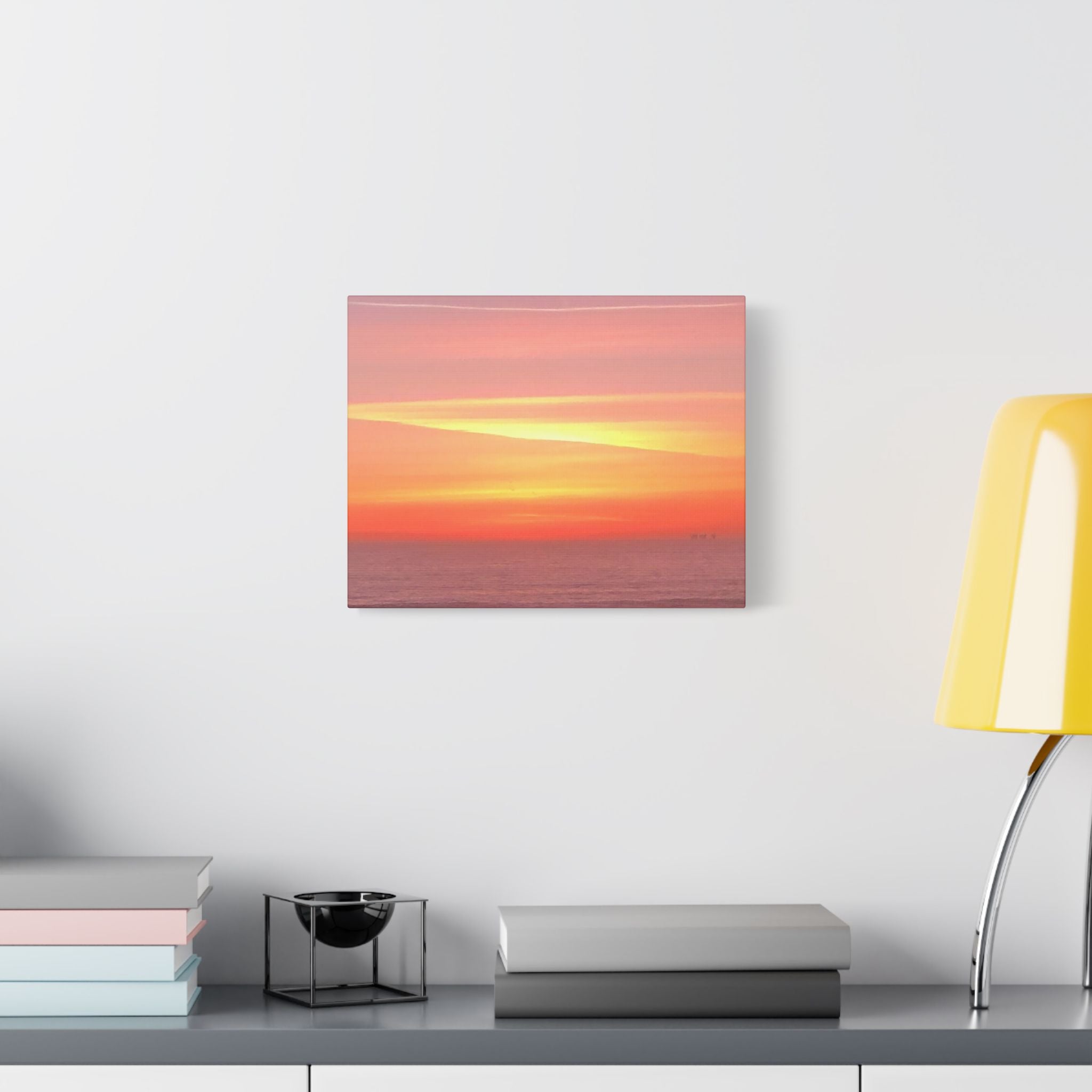 Ventura Sunset Satin Canvas — Stretched Beach Wall Art