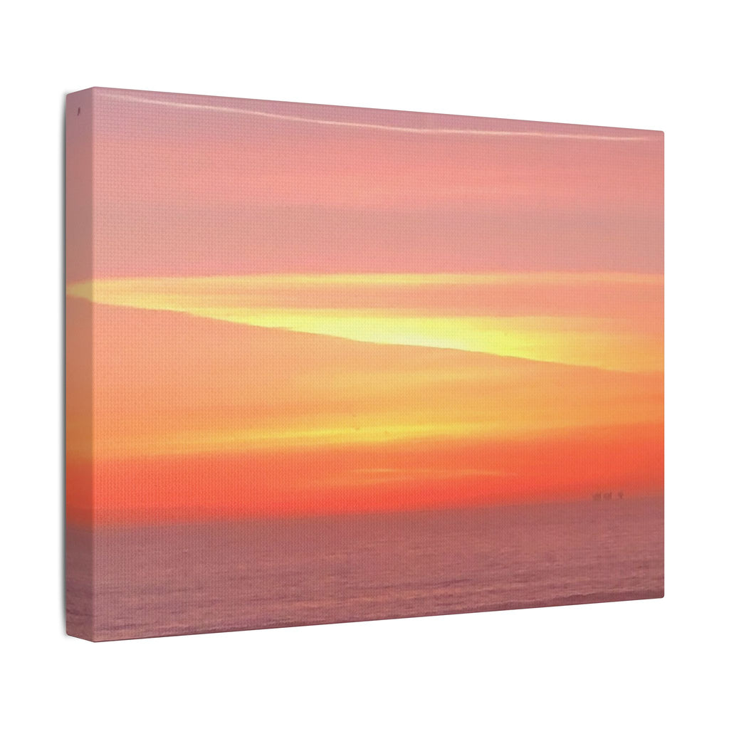 Ventura Sunset Satin Canvas — Stretched Beach Wall Art