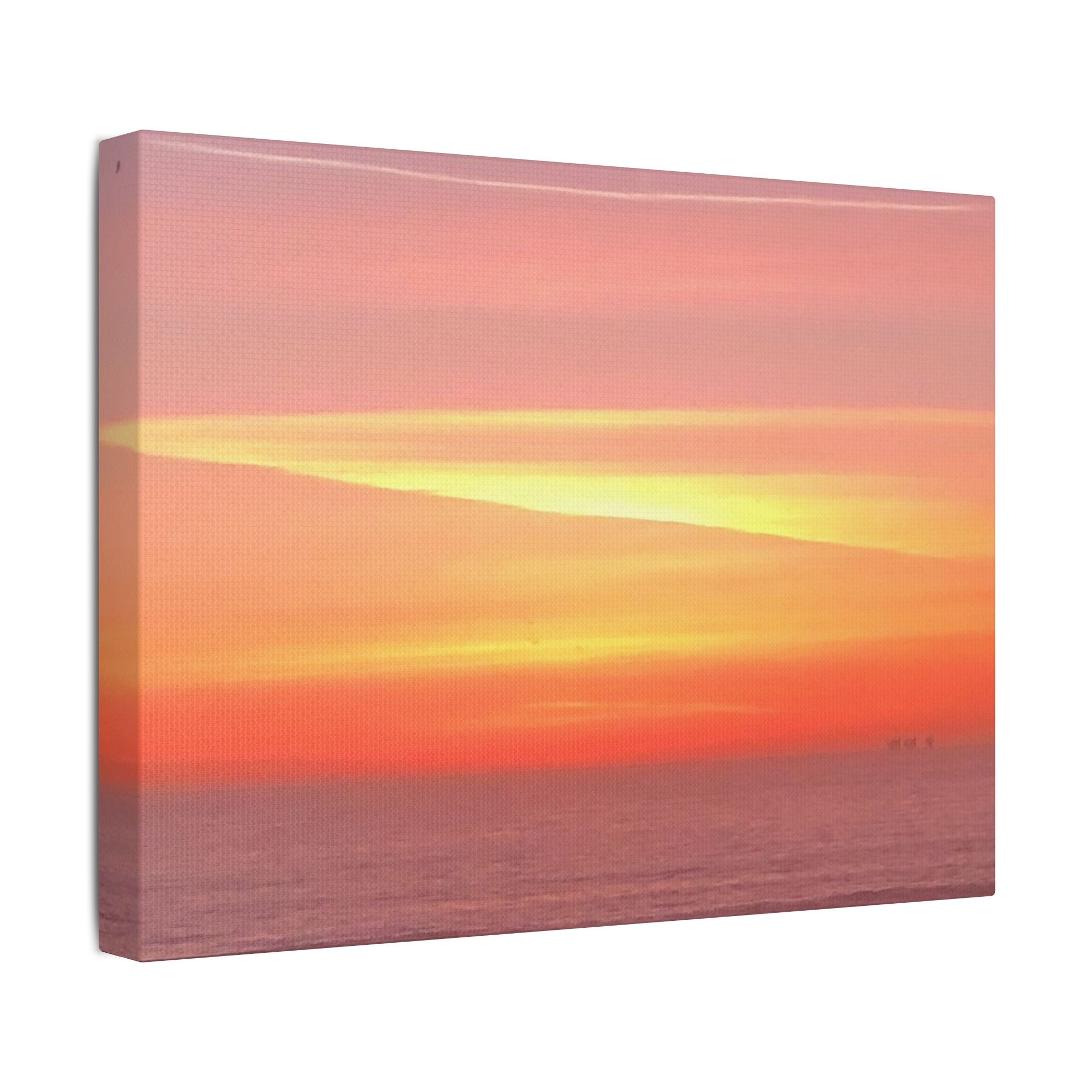 Ventura Sunset Satin Canvas — Stretched Beach Wall Art