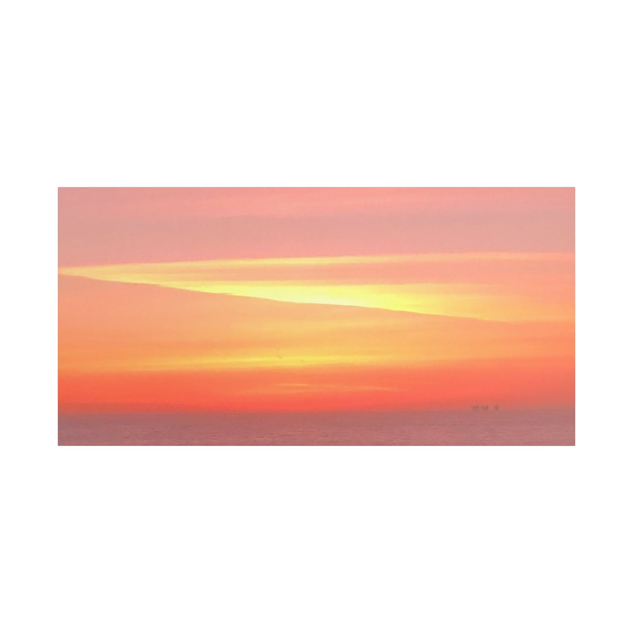 Ventura Sunset Satin Canvas — Stretched Beach Wall Art
