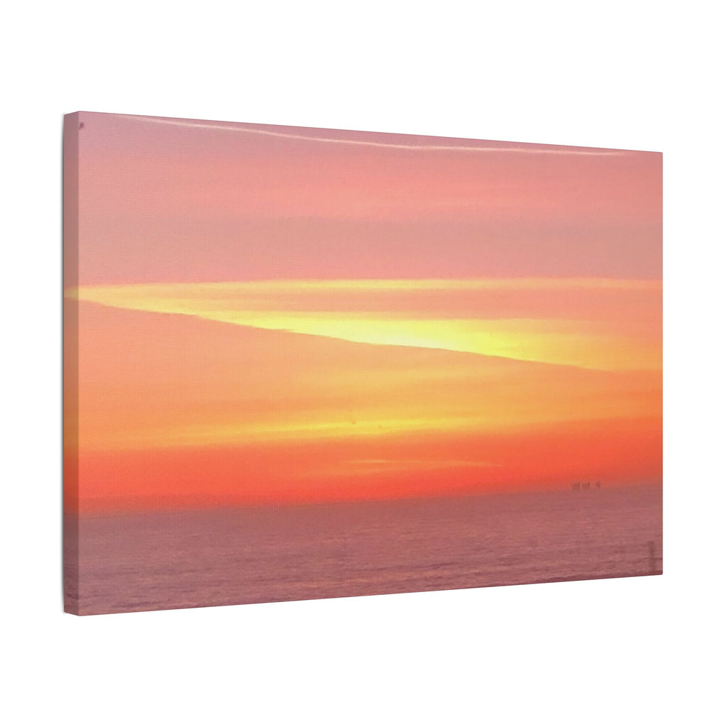 Ventura Sunset Satin Canvas — Stretched Beach Wall Art