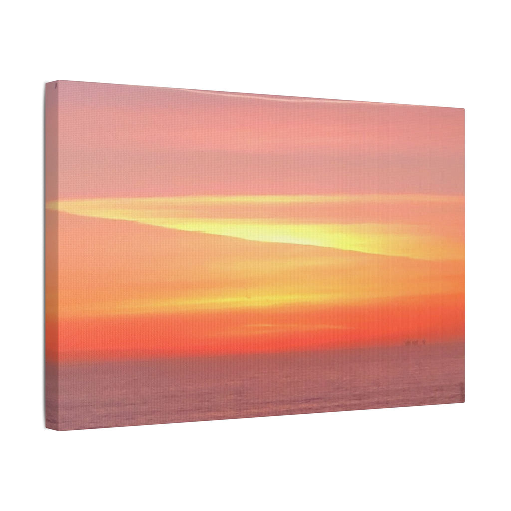 Ventura Sunset Satin Canvas — Stretched Beach Wall Art