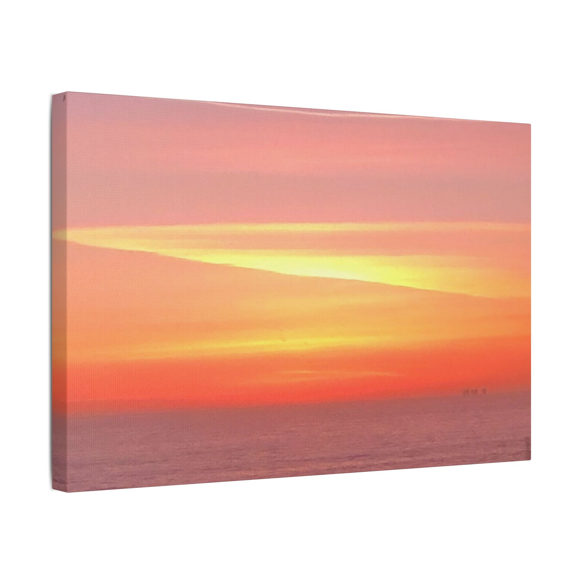 Ventura Sunset Satin Canvas — Stretched Beach Wall Art