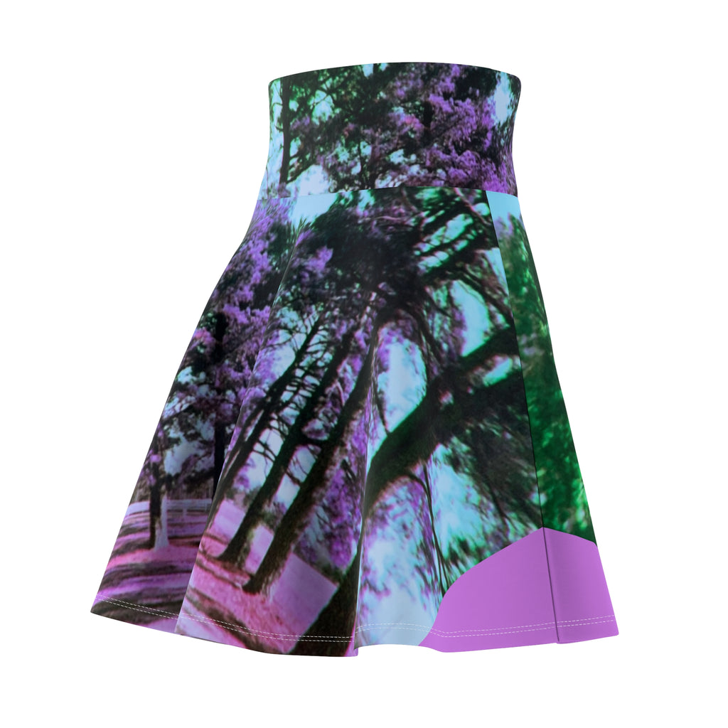 Pathway to Paris, TX Skater Skirt — Dreamy Nature Print