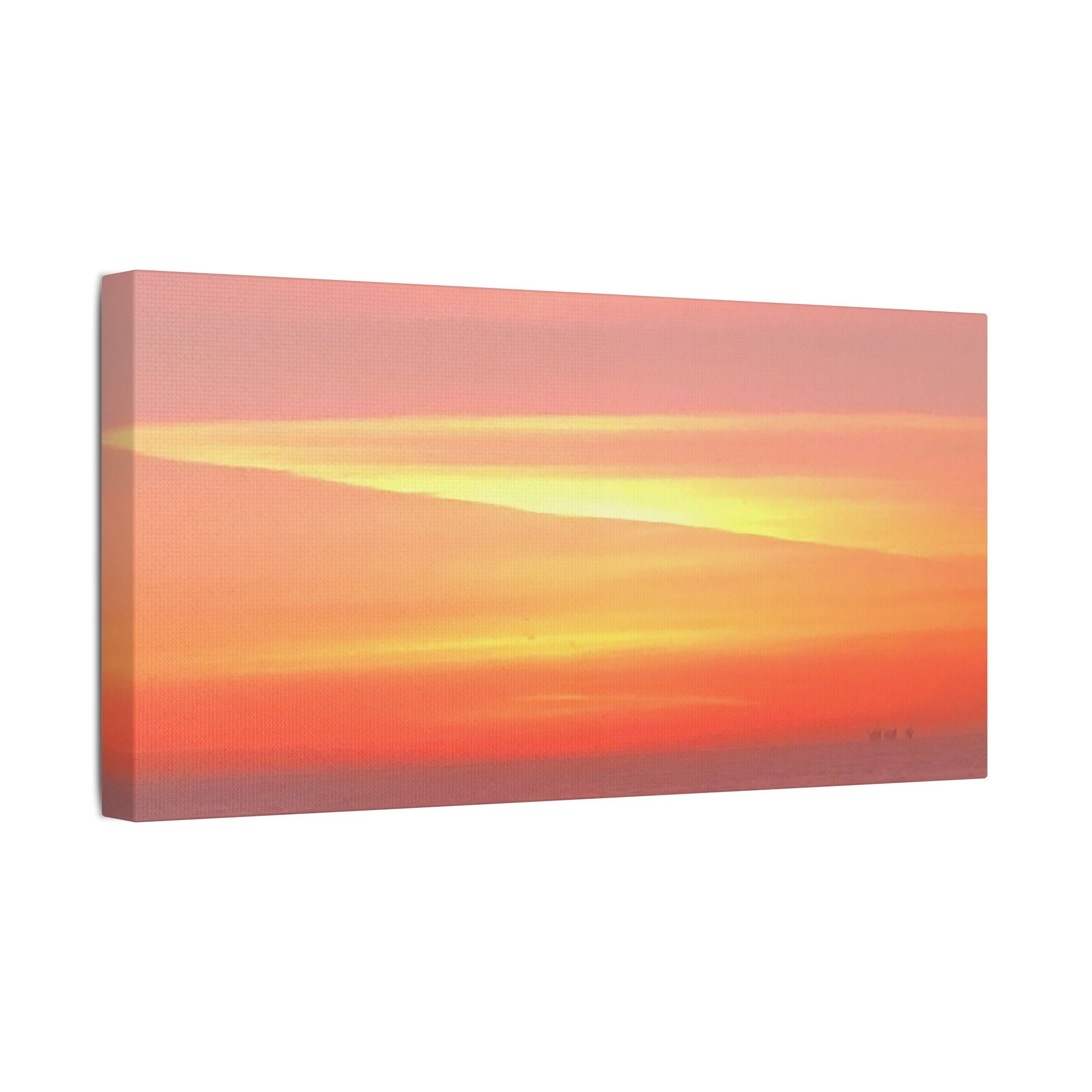 Ventura Sunset Satin Canvas — Stretched Beach Wall Art