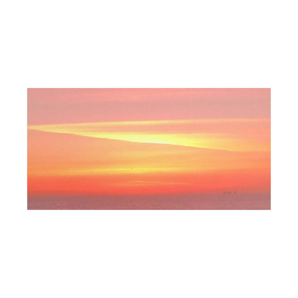 Ventura Sunset Satin Canvas — Stretched Beach Wall Art