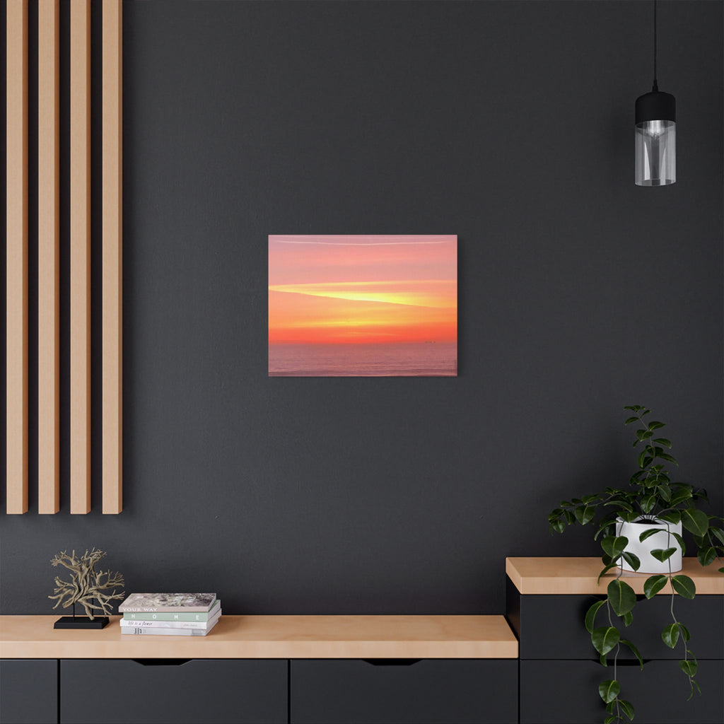 Ventura Sunset Satin Canvas — Stretched Beach Wall Art