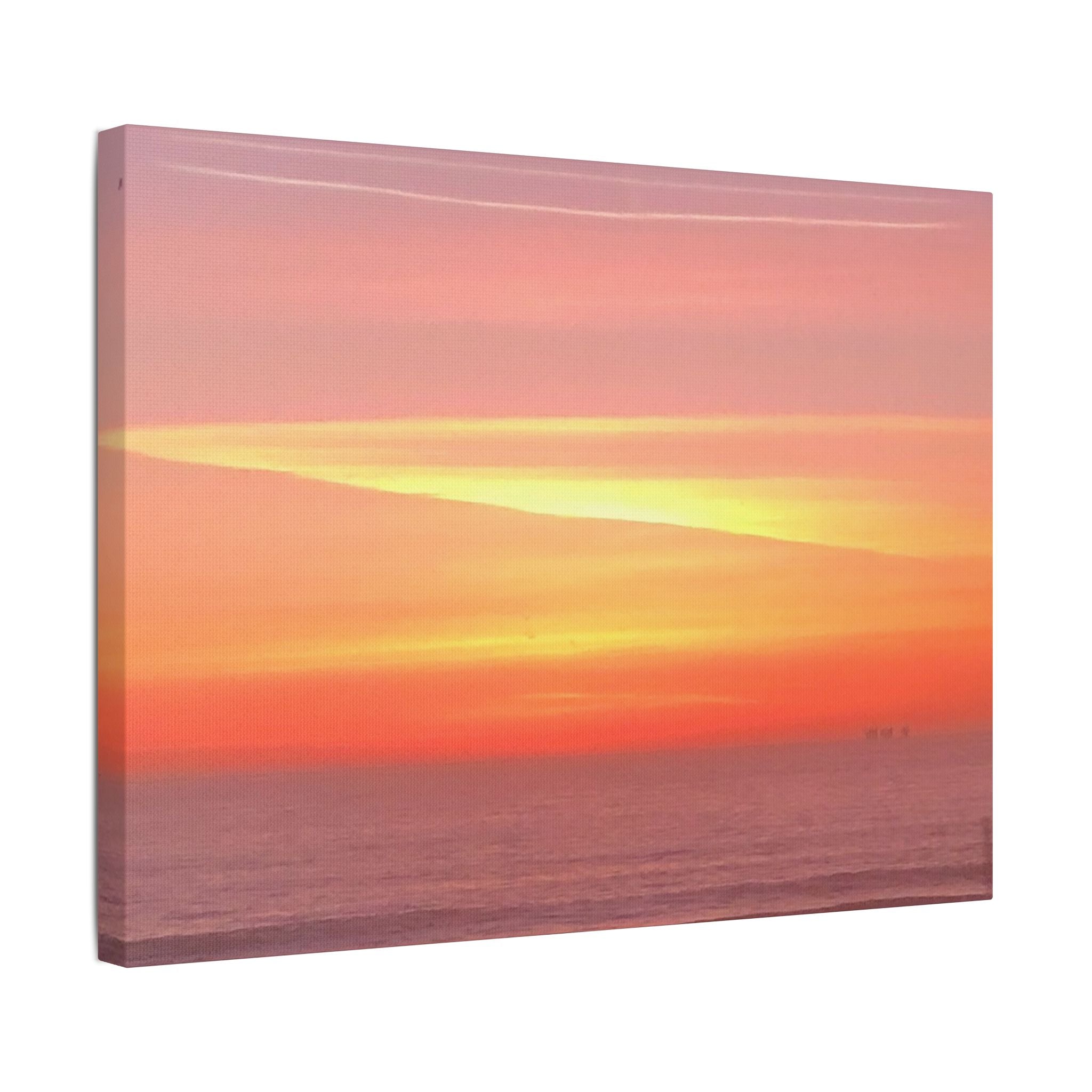 Ventura Sunset Satin Canvas — Stretched Beach Wall Art