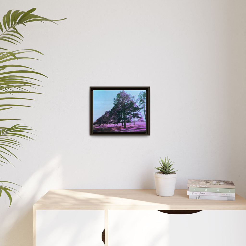 Framed Matte Canvas Print — Lomochrome Purple Tree Landscape