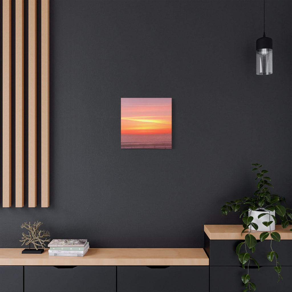 Ventura Sunset Satin Canvas — Stretched Beach Wall Art