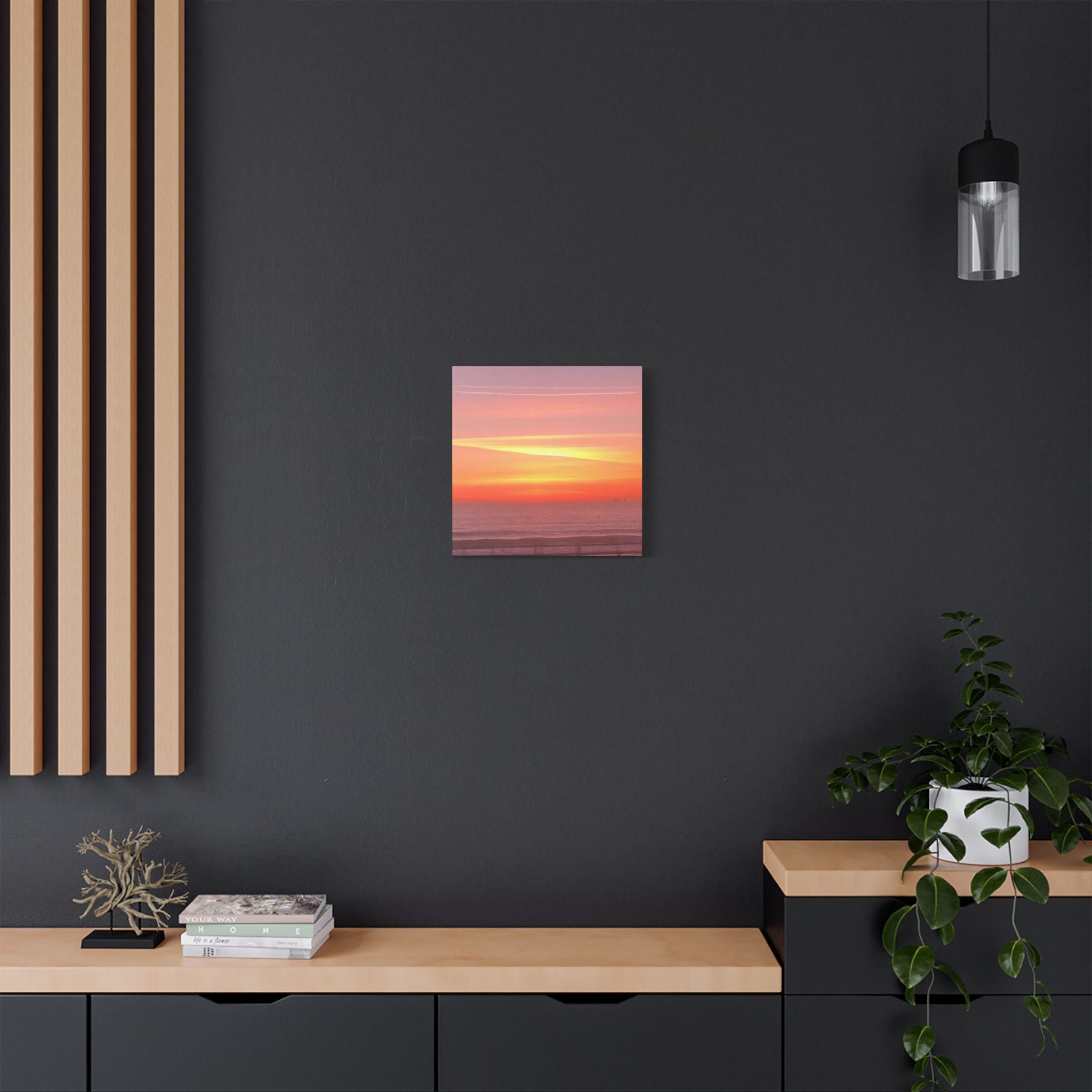 Ventura Sunset Satin Canvas — Stretched Beach Wall Art