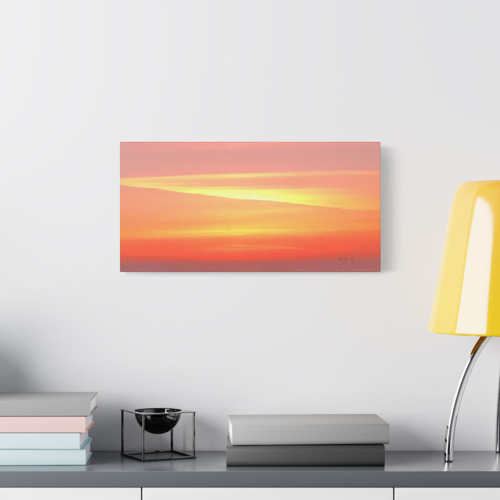 Ventura Sunset Satin Canvas — Stretched Beach Wall Art