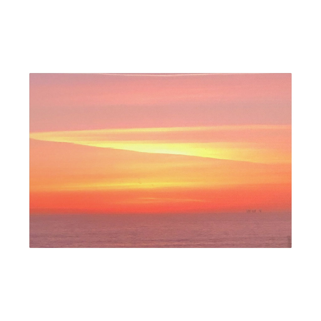 Ventura Sunset Satin Canvas — Stretched Beach Wall Art