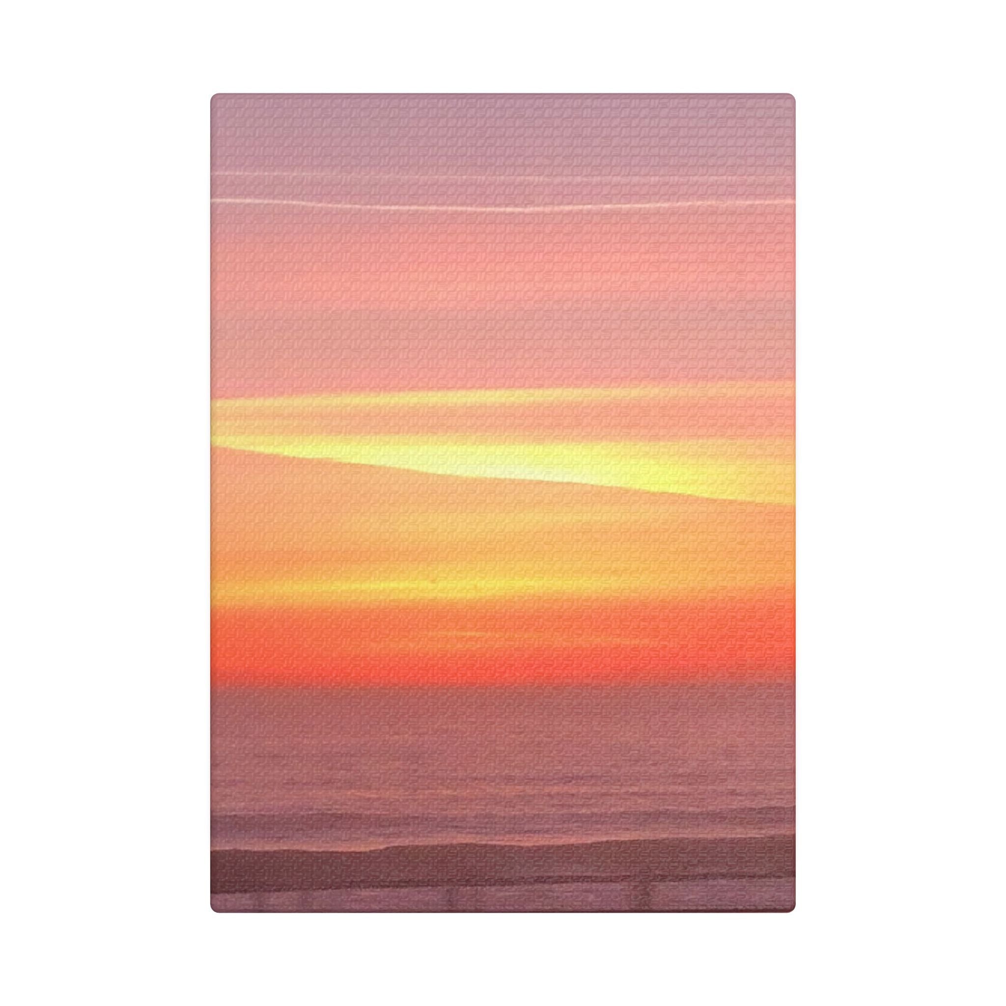 Ventura Sunset Satin Canvas — Stretched Beach Wall Art