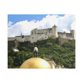 Salzburg Fortress Satin Stretched Canvas Print
