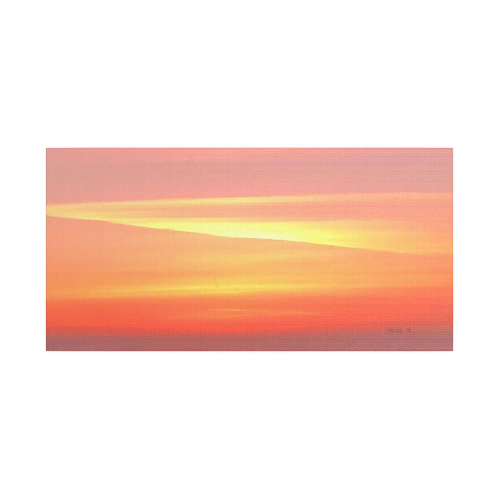 Ventura Sunset Satin Canvas — Stretched Beach Wall Art