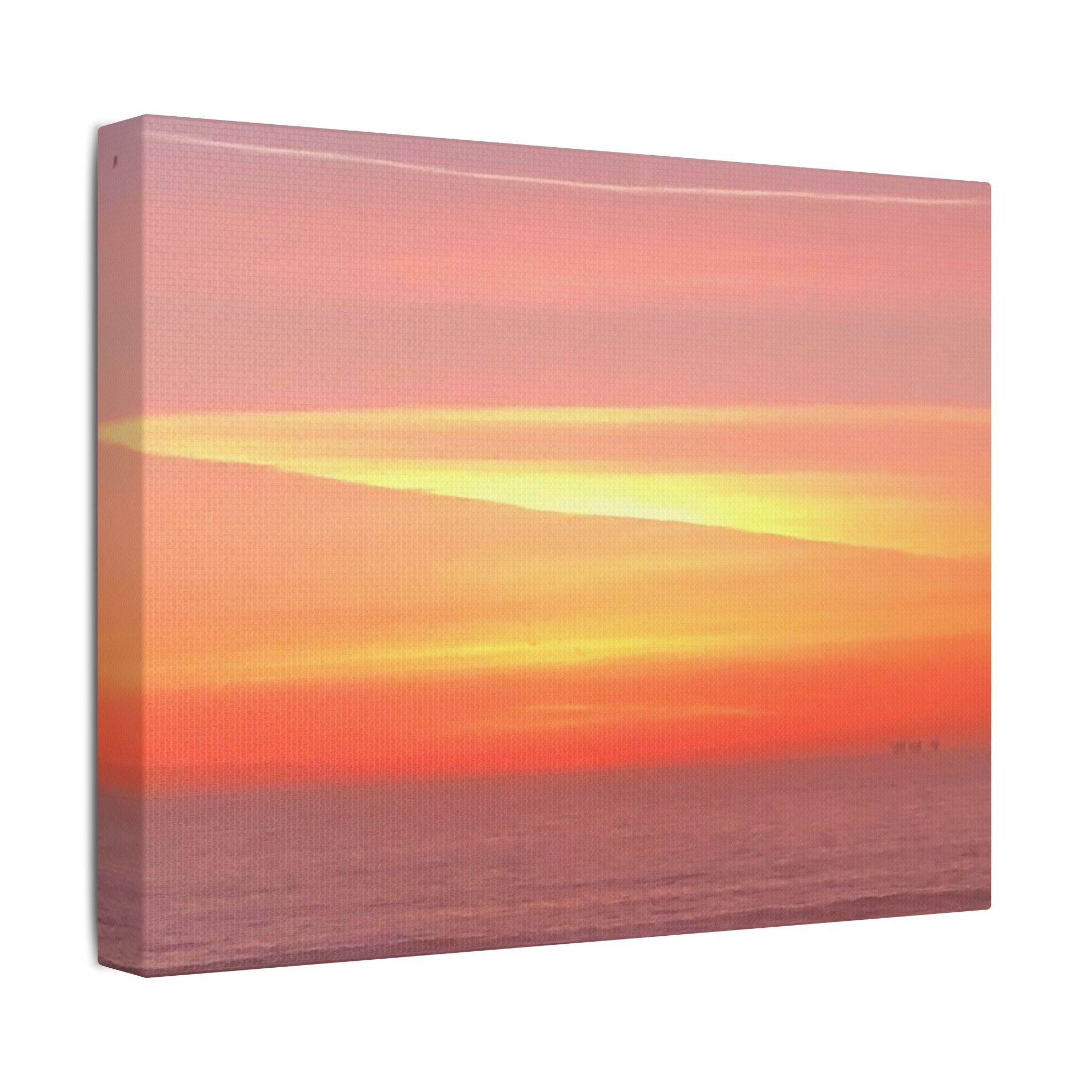 Ventura Sunset Satin Canvas — Stretched Beach Wall Art
