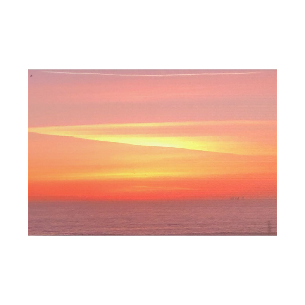 Ventura Sunset Satin Canvas — Stretched Beach Wall Art