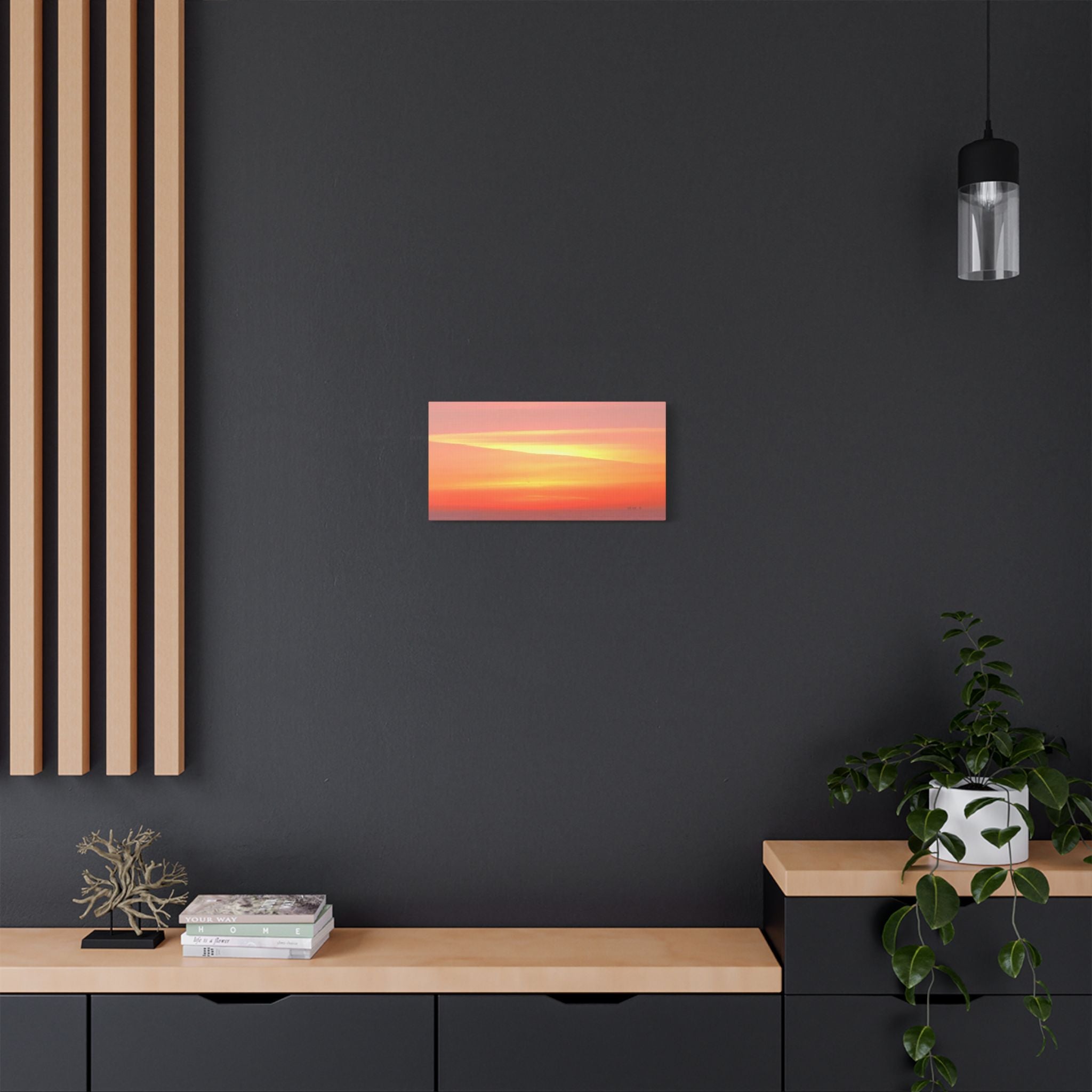 Ventura Sunset Satin Canvas — Stretched Beach Wall Art