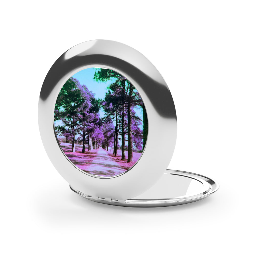 Compact Travel Mirror — Lomochrome Purple Forest Pocket Mirror