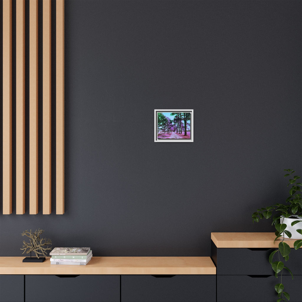 Framed Matte Canvas Print — Paris,Texas Lomochrome Purple Landscape