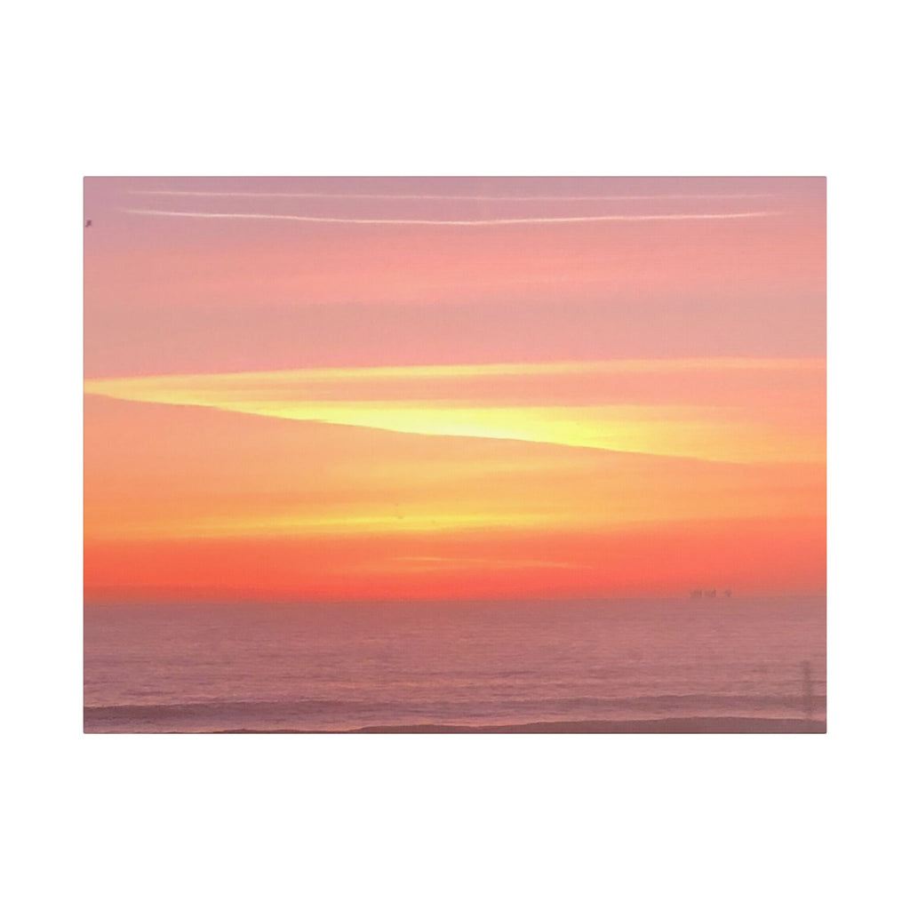 Ventura Sunset Satin Canvas — Stretched Beach Wall Art