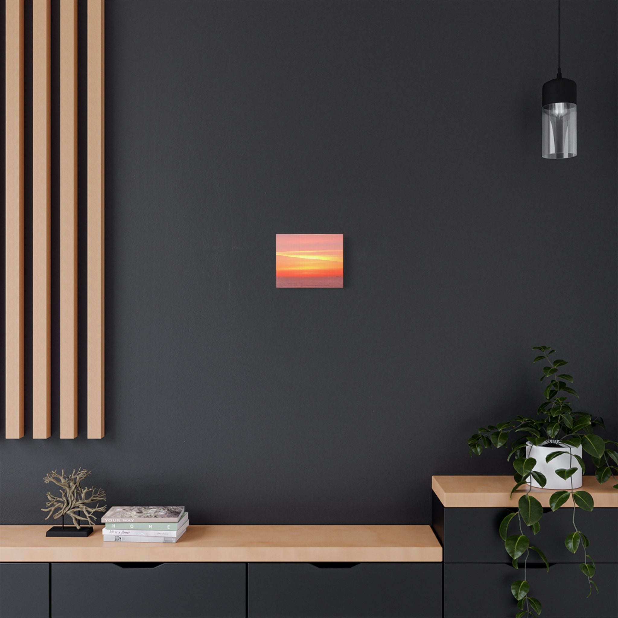 Ventura Sunset Satin Canvas — Stretched Beach Wall Art