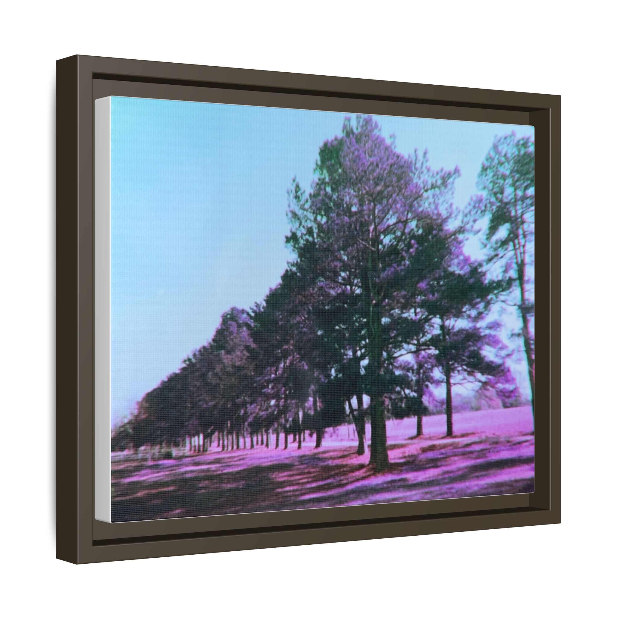 Framed Matte Canvas Print — Lomochrome Purple Tree Landscape