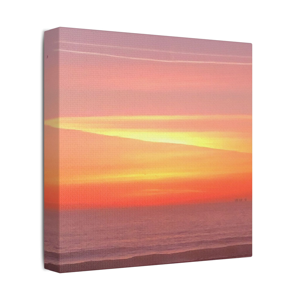 Ventura Sunset Satin Canvas — Stretched Beach Wall Art