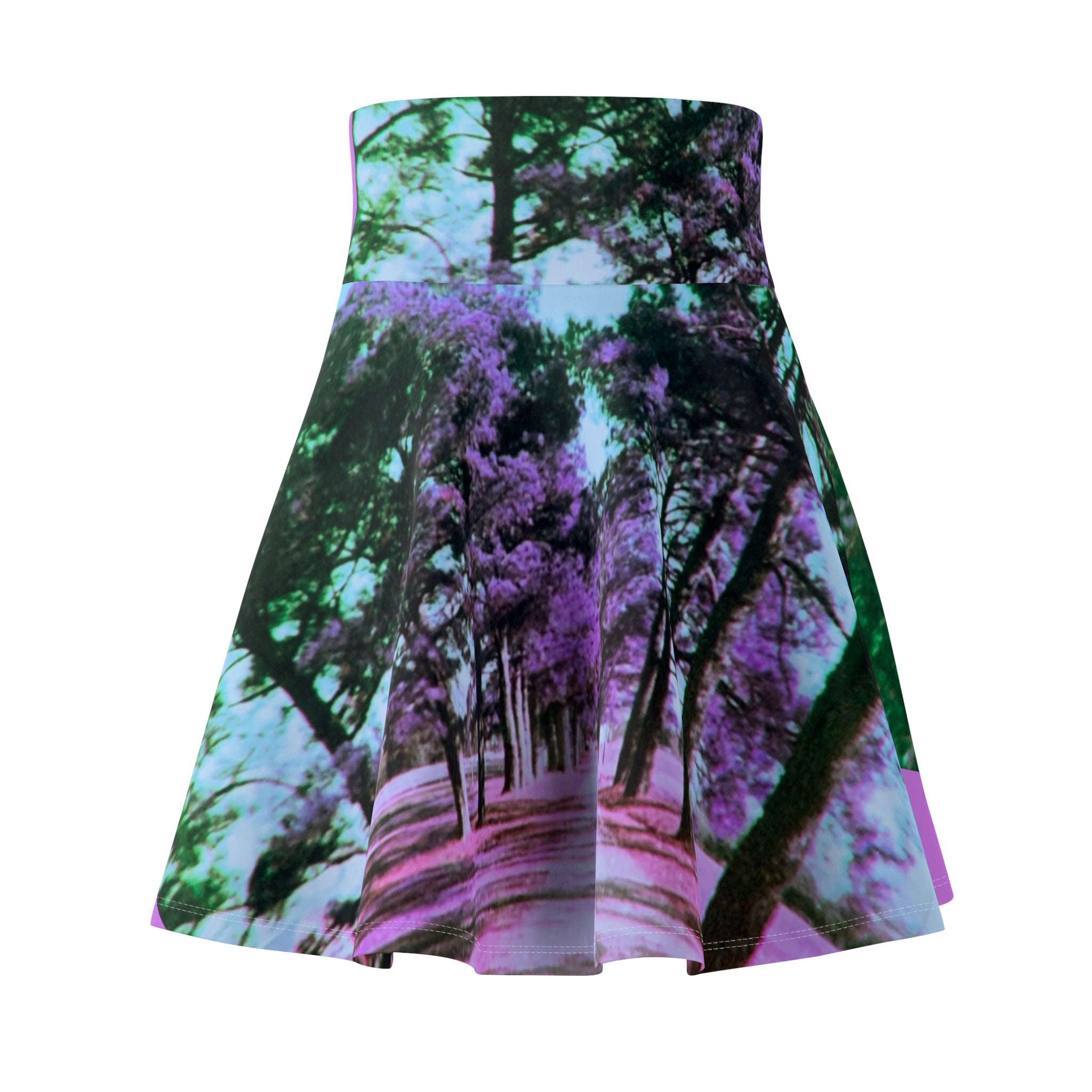 Pathway to Paris, TX Skater Skirt — Dreamy Nature Print