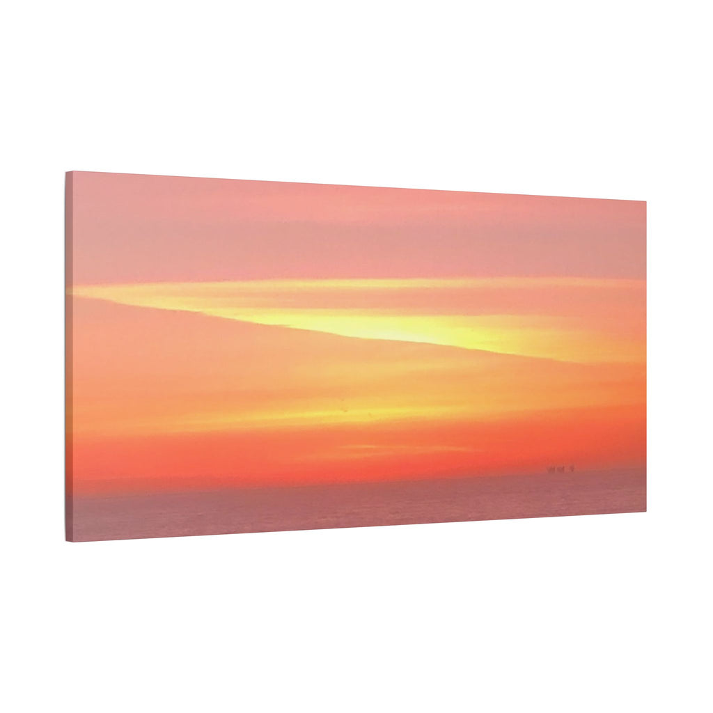 Ventura Sunset Satin Canvas — Stretched Beach Wall Art