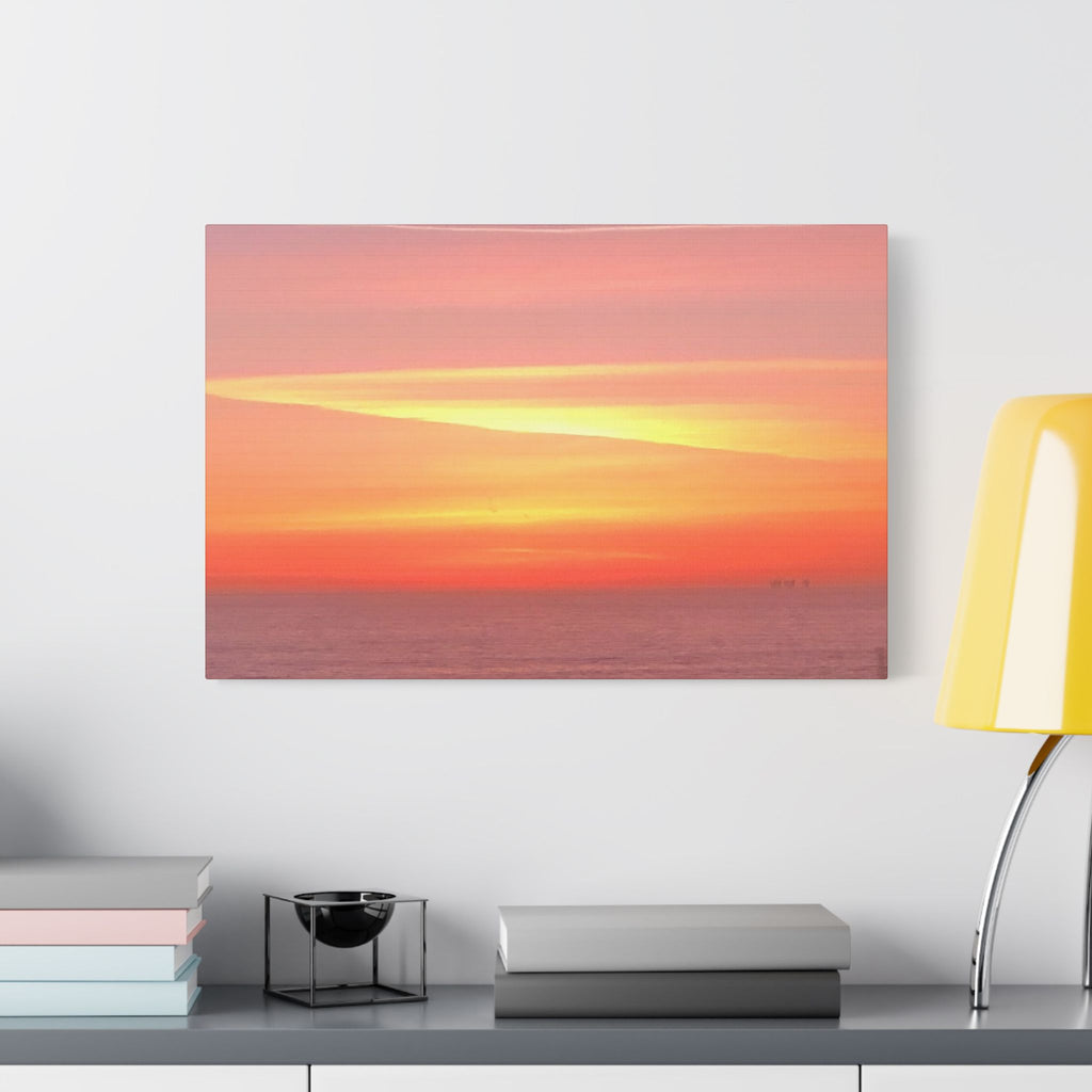 Ventura Sunset Satin Canvas — Stretched Beach Wall Art