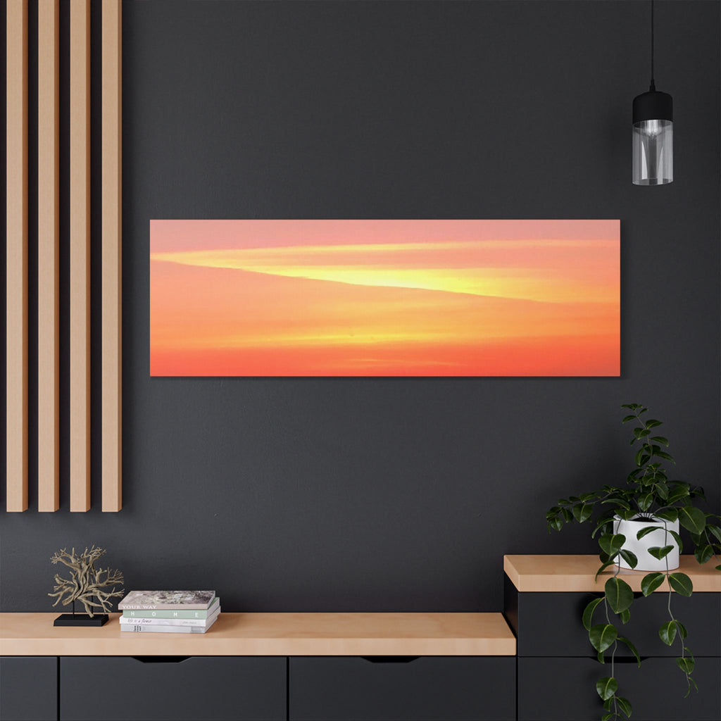 Ventura Sunset Satin Canvas — Stretched Beach Wall Art