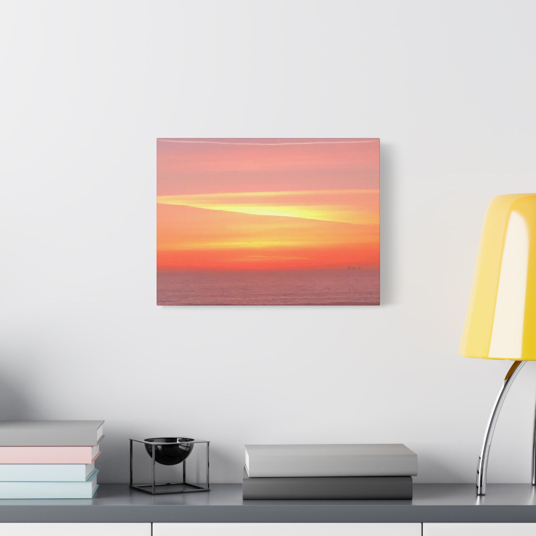 Ventura Sunset Satin Canvas — Stretched Beach Wall Art