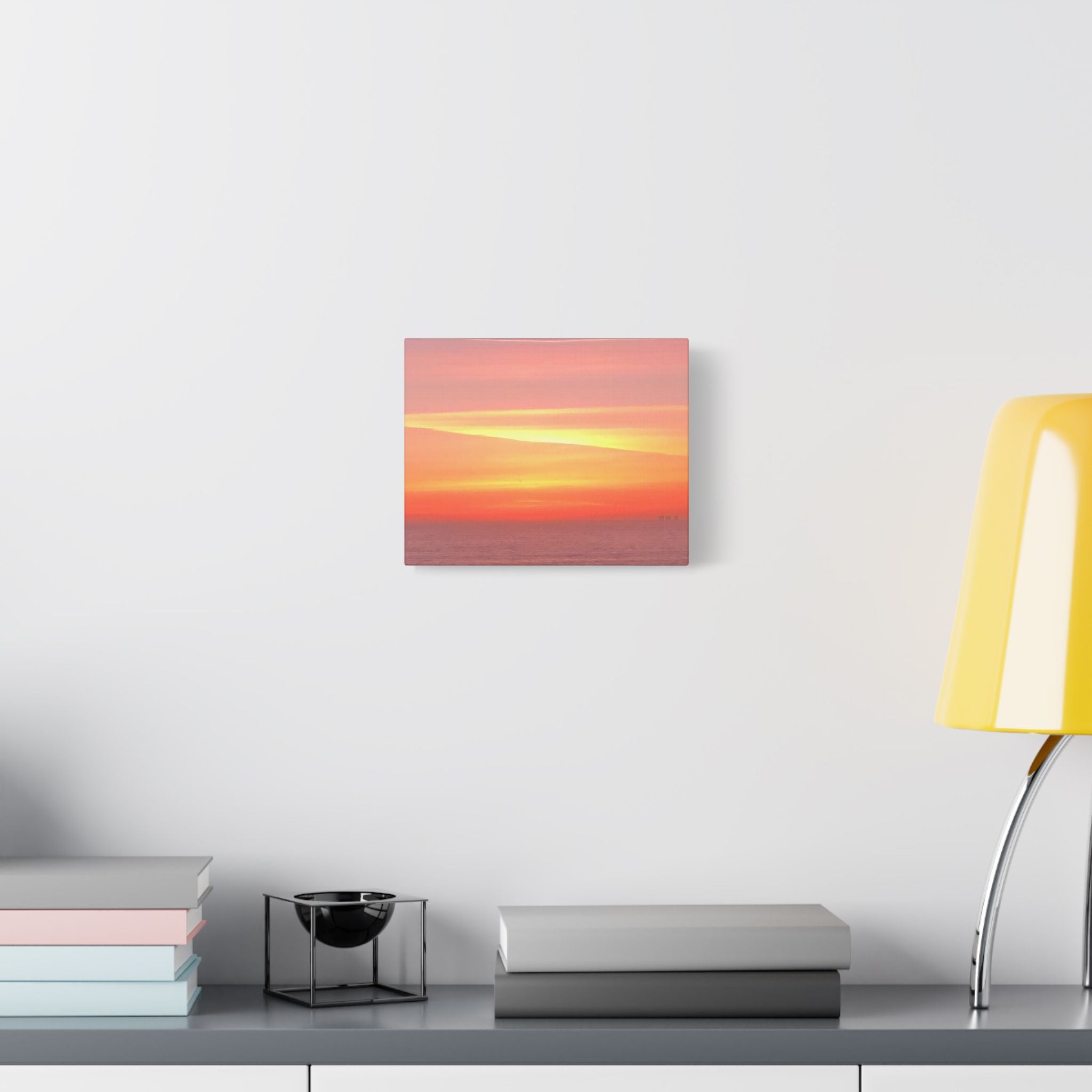 Ventura Sunset Satin Canvas — Stretched Beach Wall Art