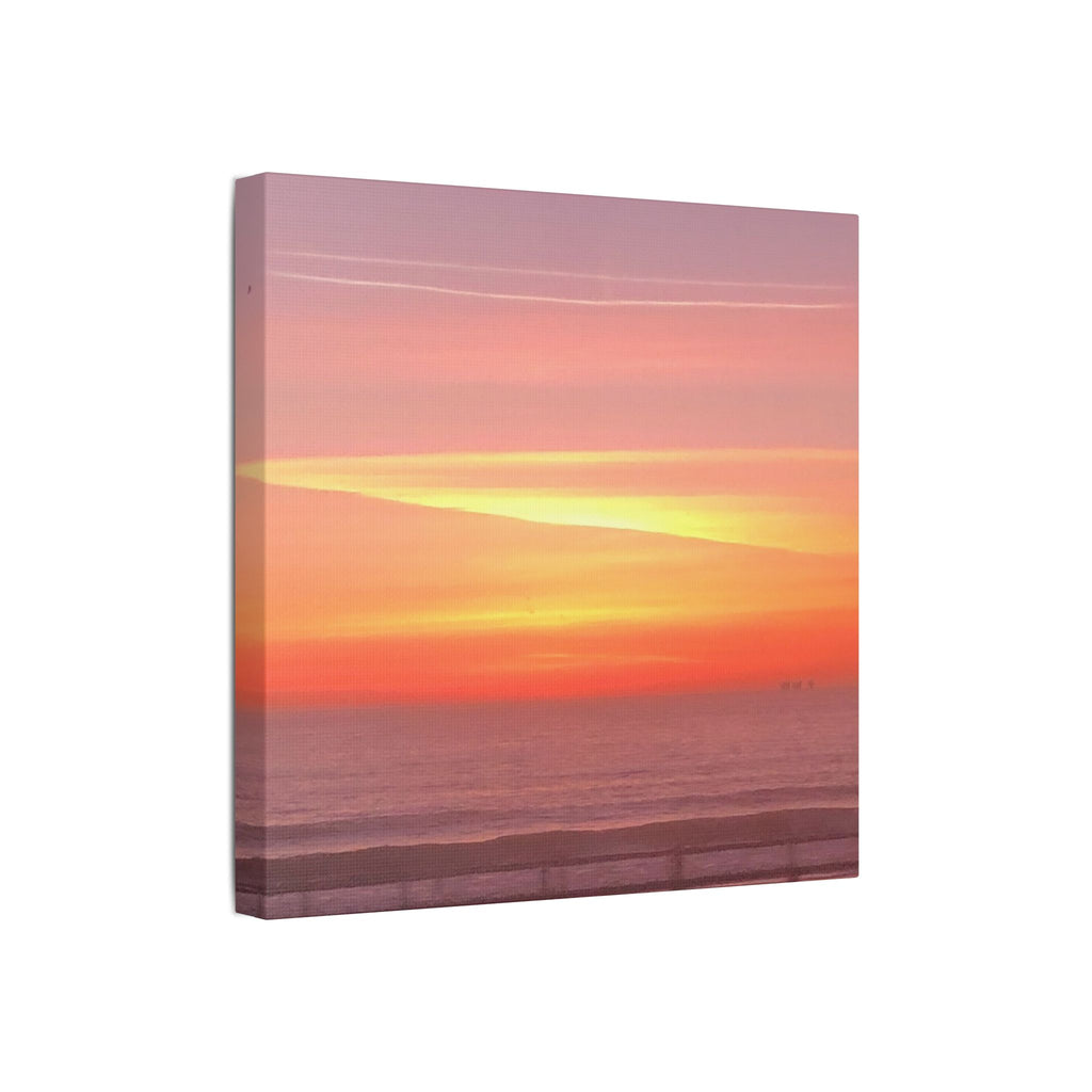 Ventura Sunset Satin Canvas — Stretched Beach Wall Art