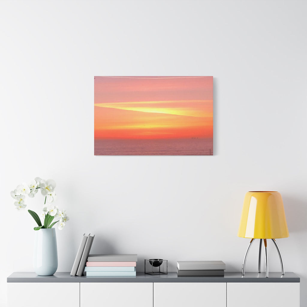 Ventura Sunset Satin Canvas — Stretched Beach Wall Art