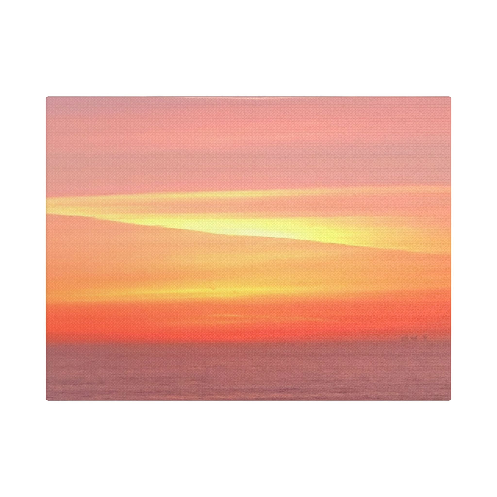 Ventura Sunset Satin Canvas — Stretched Beach Wall Art