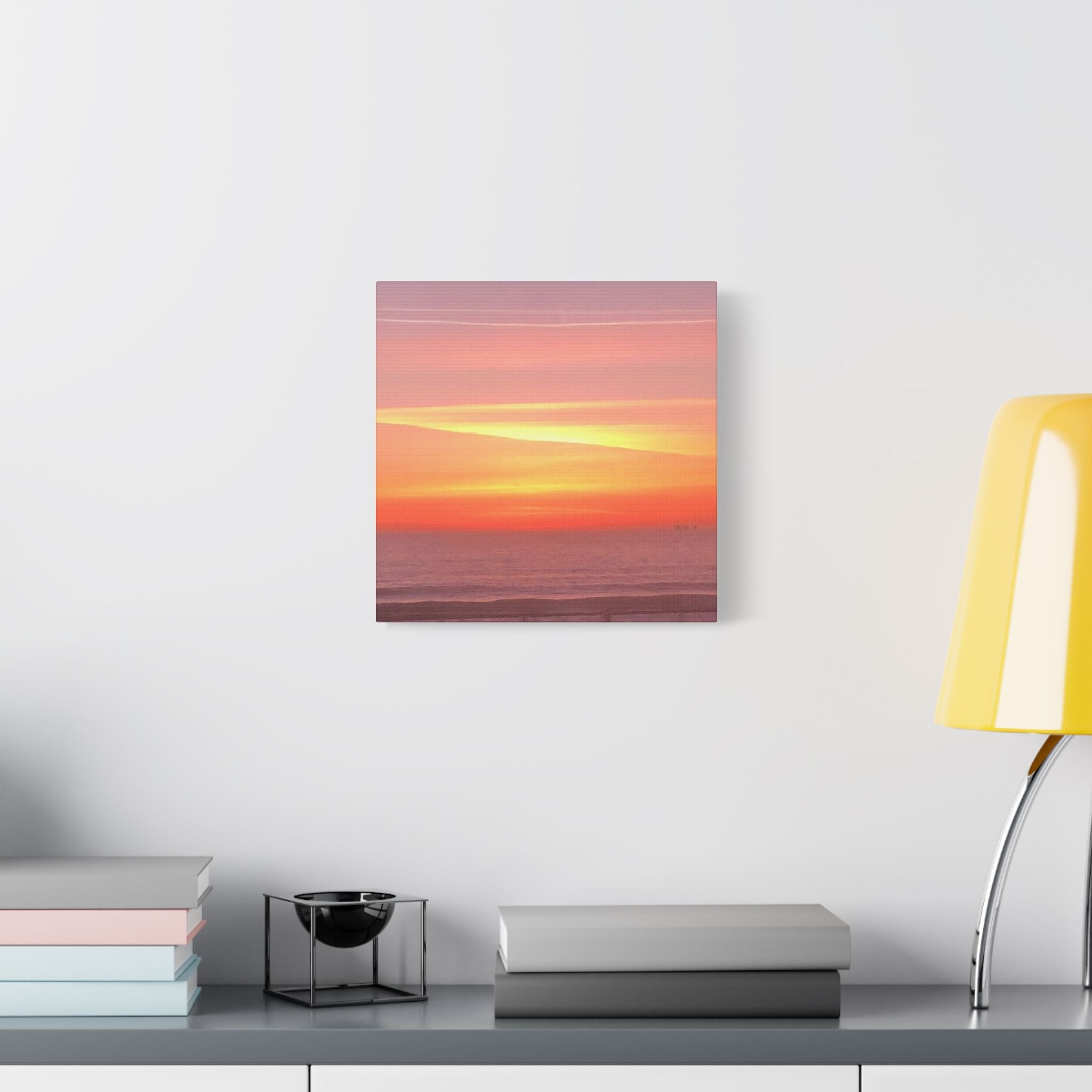 Ventura Sunset Satin Canvas — Stretched Beach Wall Art