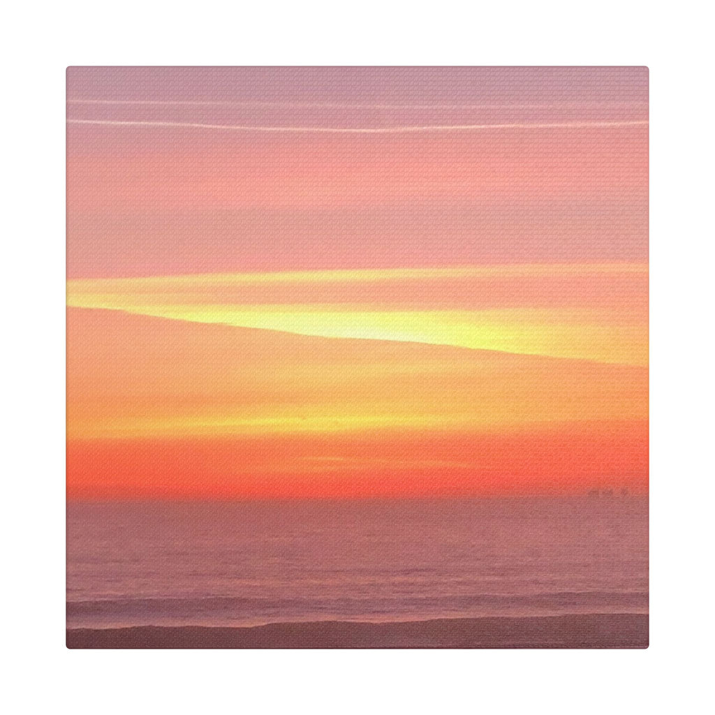 Ventura Sunset Satin Canvas — Stretched Beach Wall Art