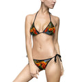 Floral Watercolor Bikini — Women's Tie-Side Triangle Swimsuit
