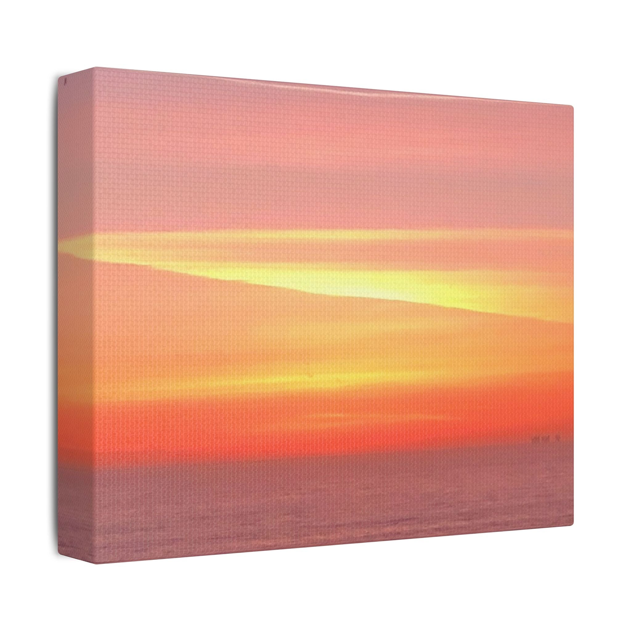 Ventura Sunset Satin Canvas — Stretched Beach Wall Art
