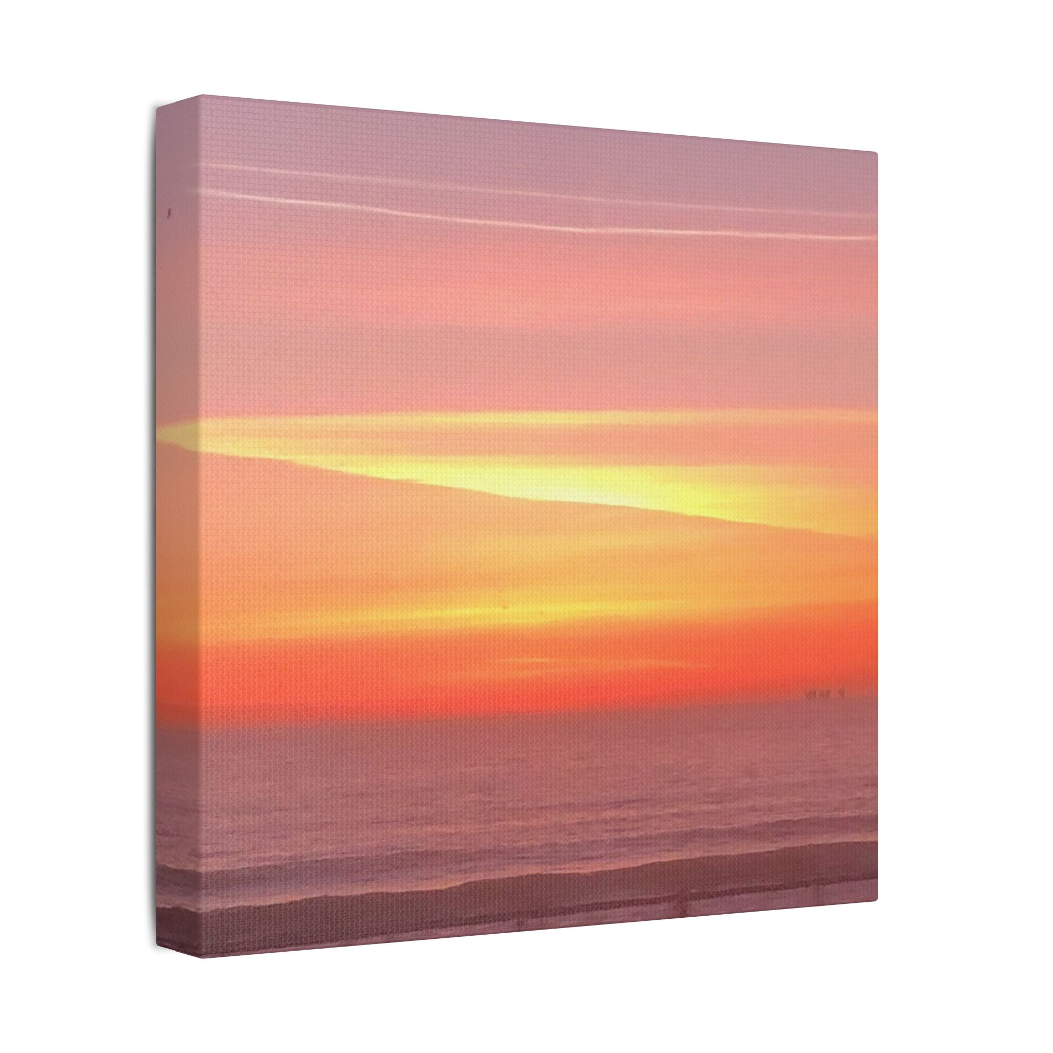 Ventura Sunset Satin Canvas — Stretched Beach Wall Art
