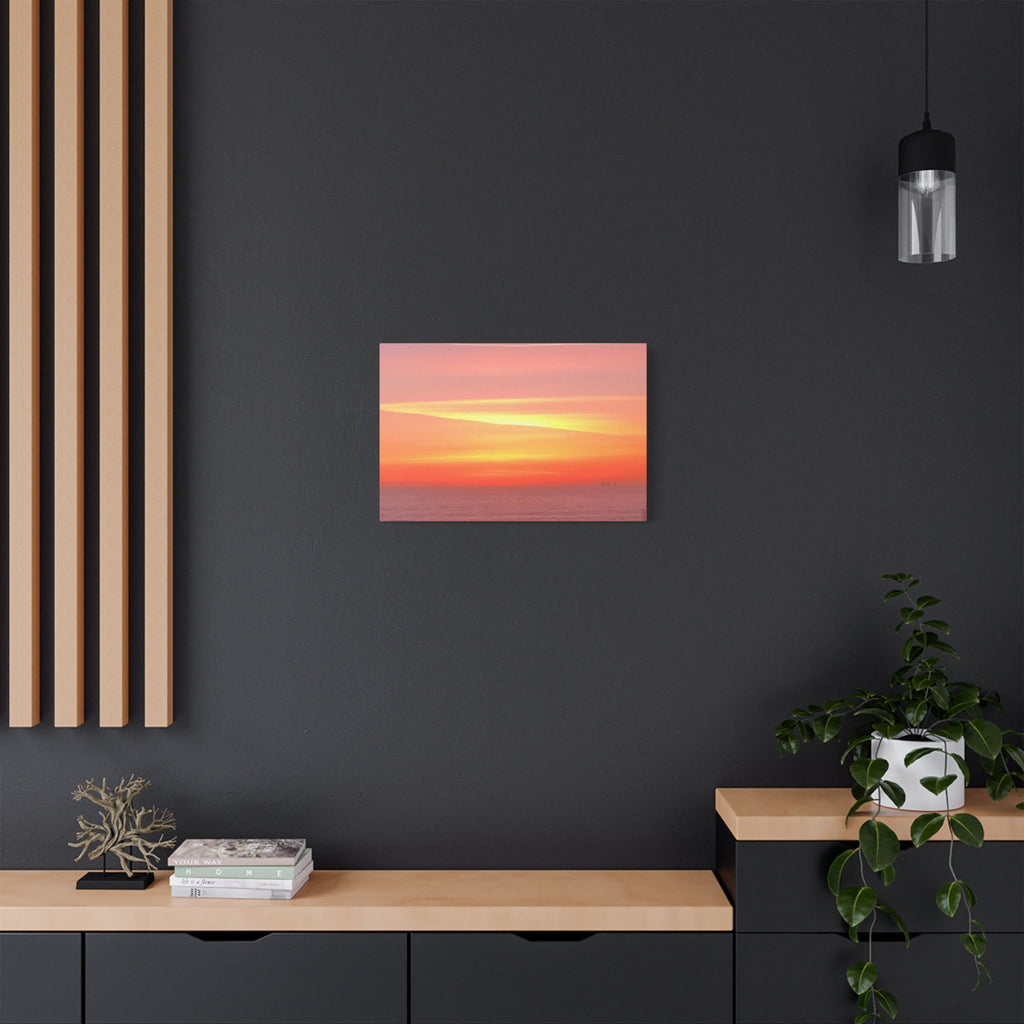 Ventura Sunset Satin Canvas — Stretched Beach Wall Art