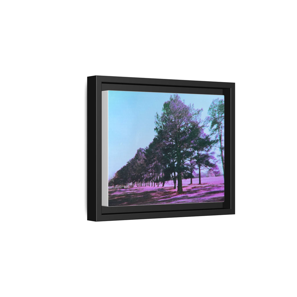 Framed Matte Canvas Print — Lomochrome Purple Tree Landscape